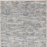 12' Blue and Ivory Wool Hand Loomed Runner Rug